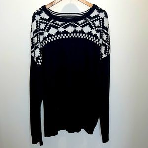 **Worn Once** Black & White Express Crewneck Sweater (XXL Tall)